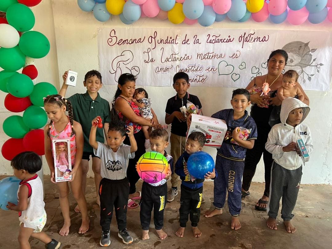 Jornada comunitaria con familias durante la Semana Mundial de la Lactancia Materna