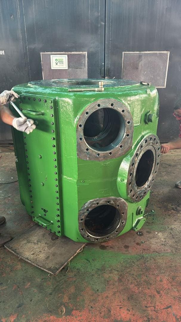 Cilindro de compresor remanufacturado con acabado verde de fábrica